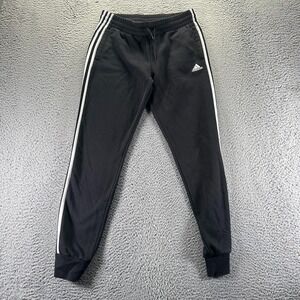 Adidas Sweatpant Boys M Black Fleece Lined Jogger Tapered Activewear Basketball